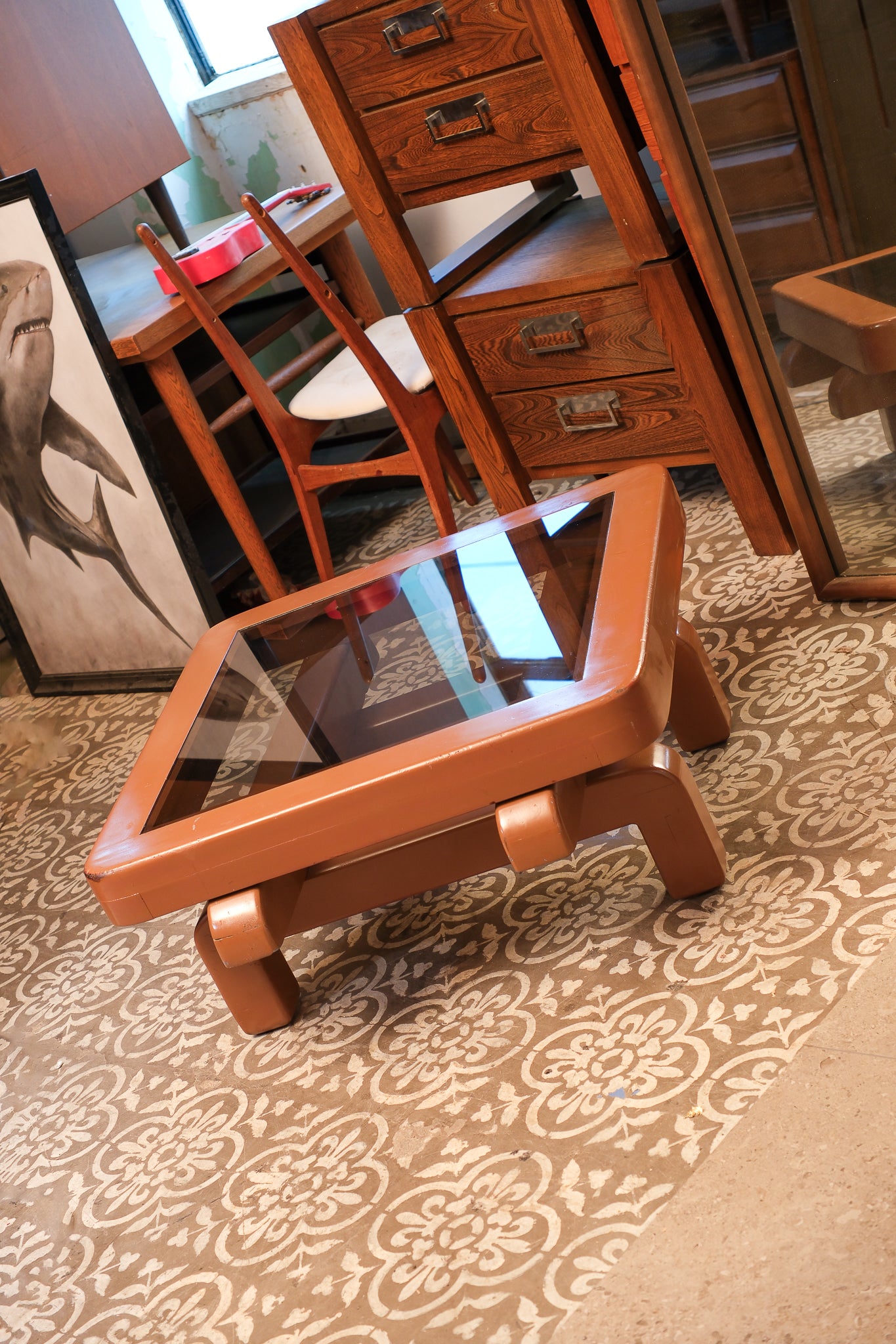 MCM Glass Coffee Table