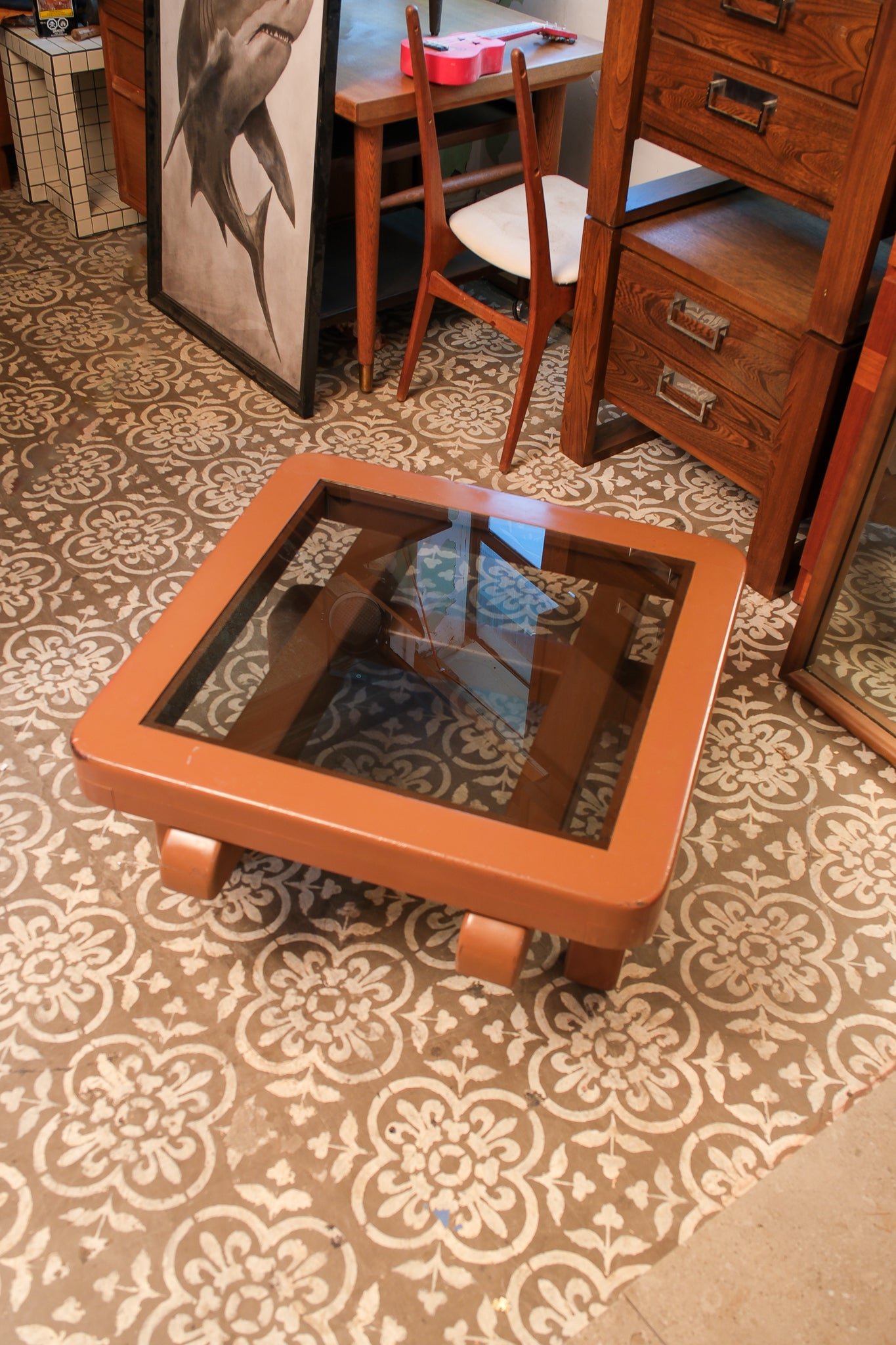 MCM Glass Coffee Table