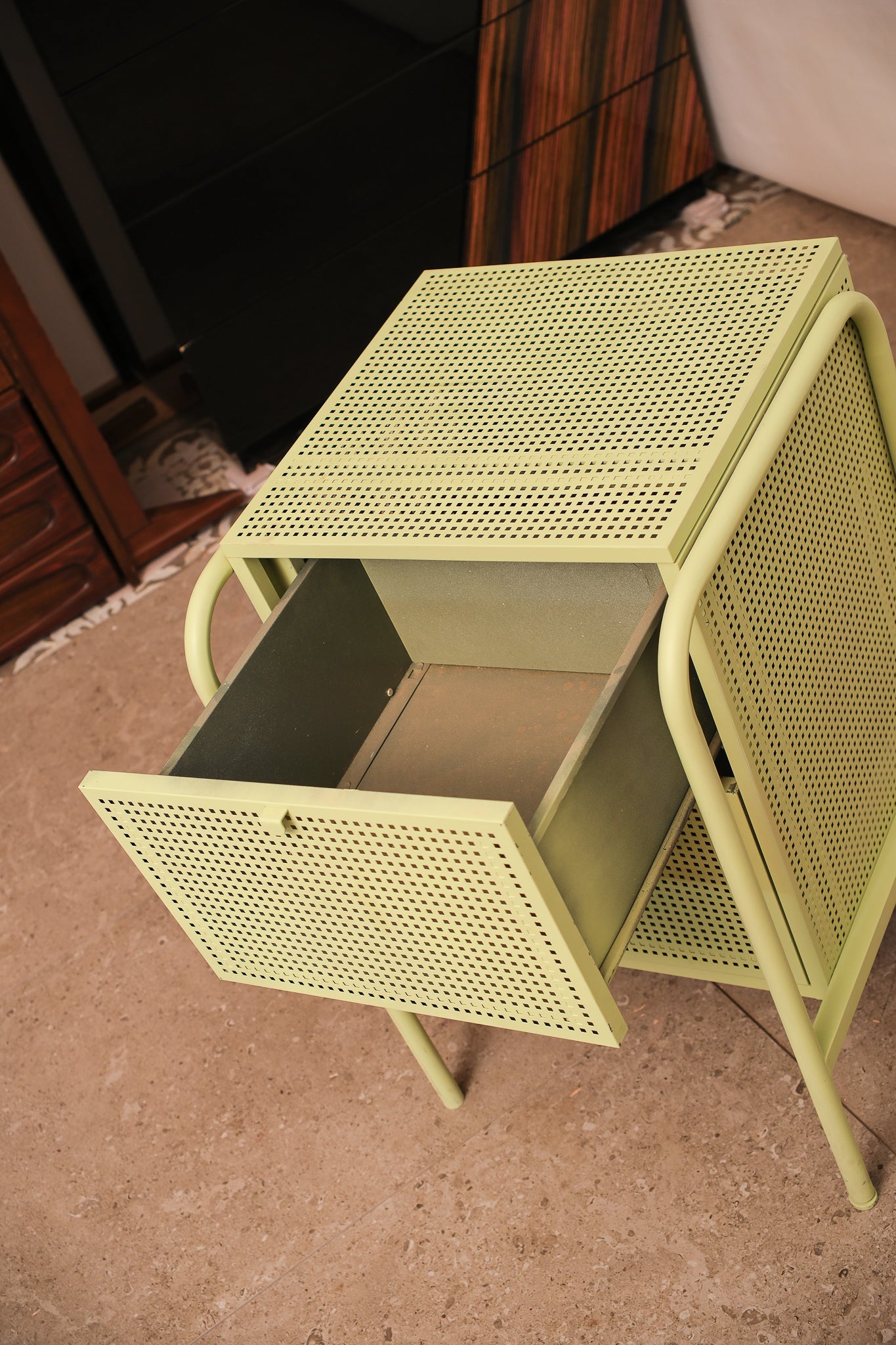 Retro Ikea Pistachio Green Cabinet