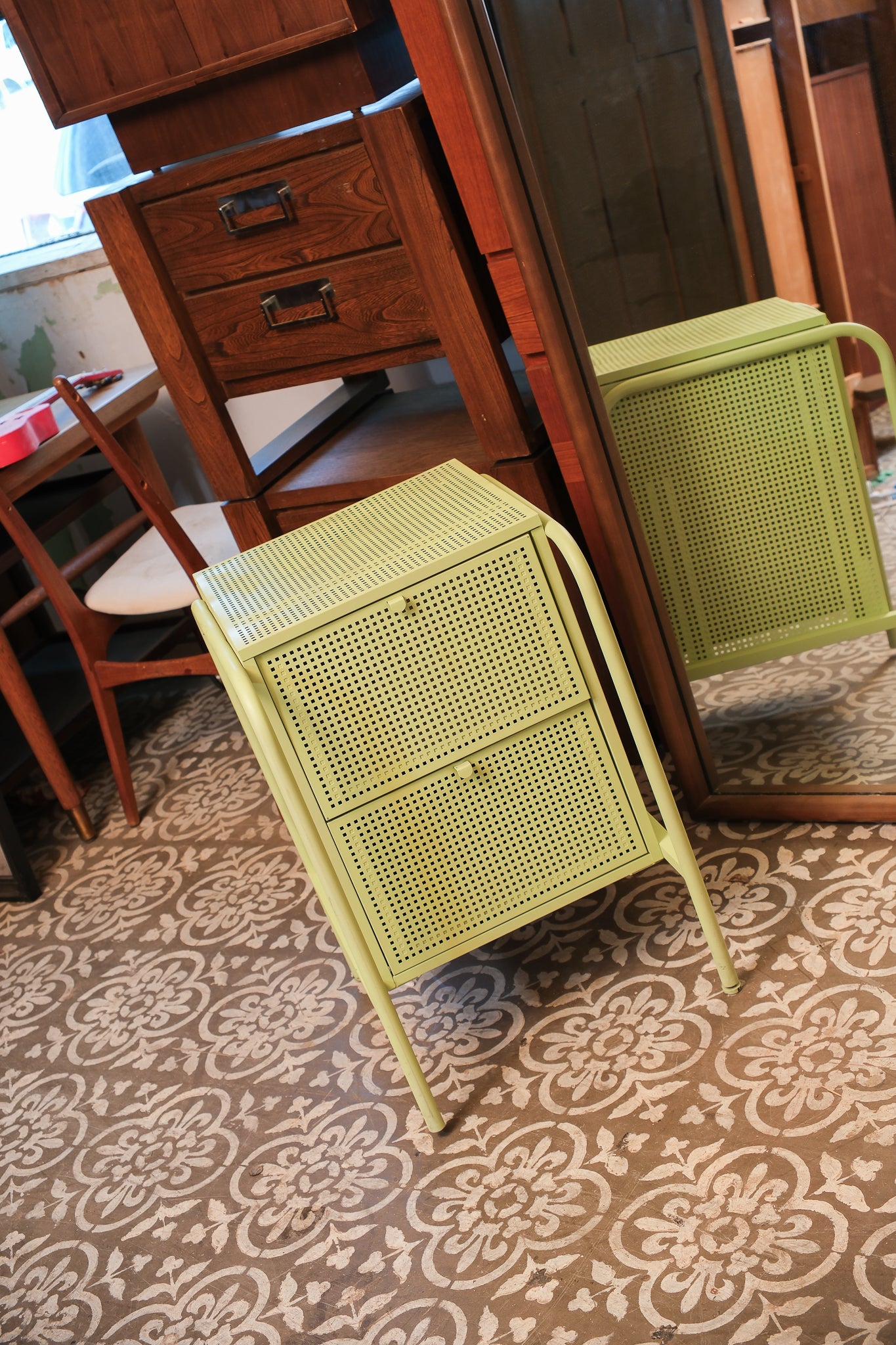 Retro Ikea Pistachio Green Cabinet