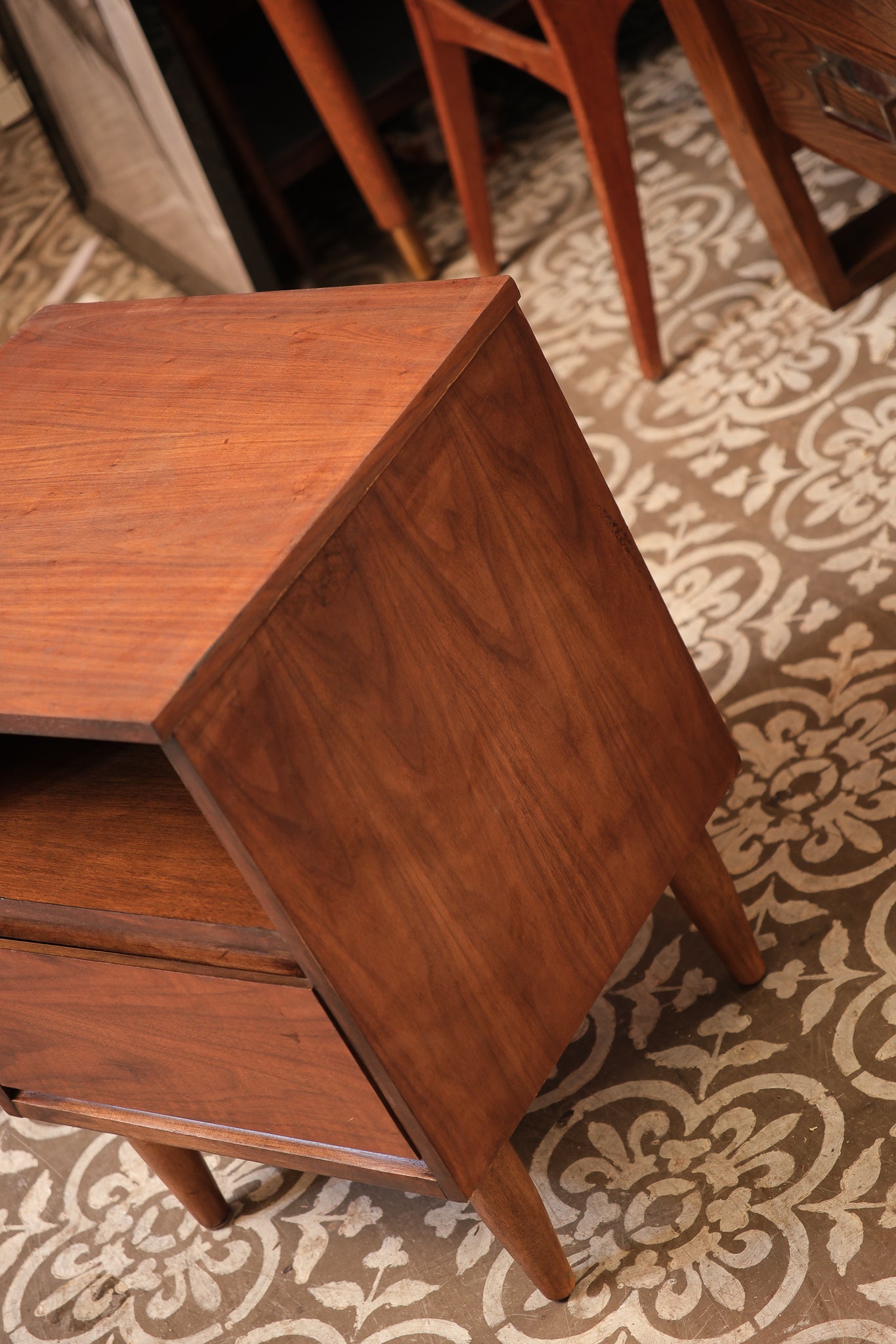 MCM Dark Walnut Nightstand