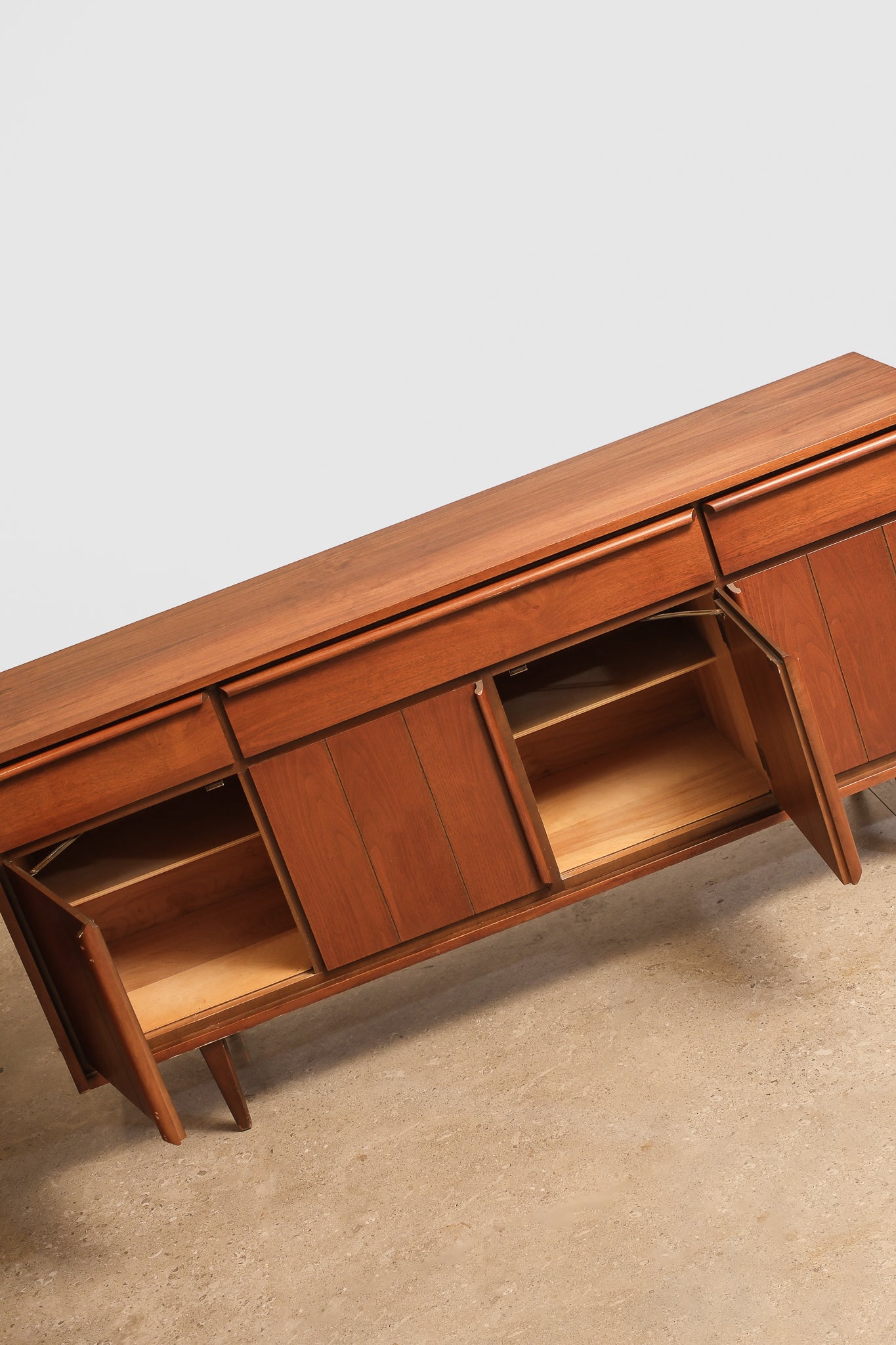 MCM Dark Walnut Credenza By HPL