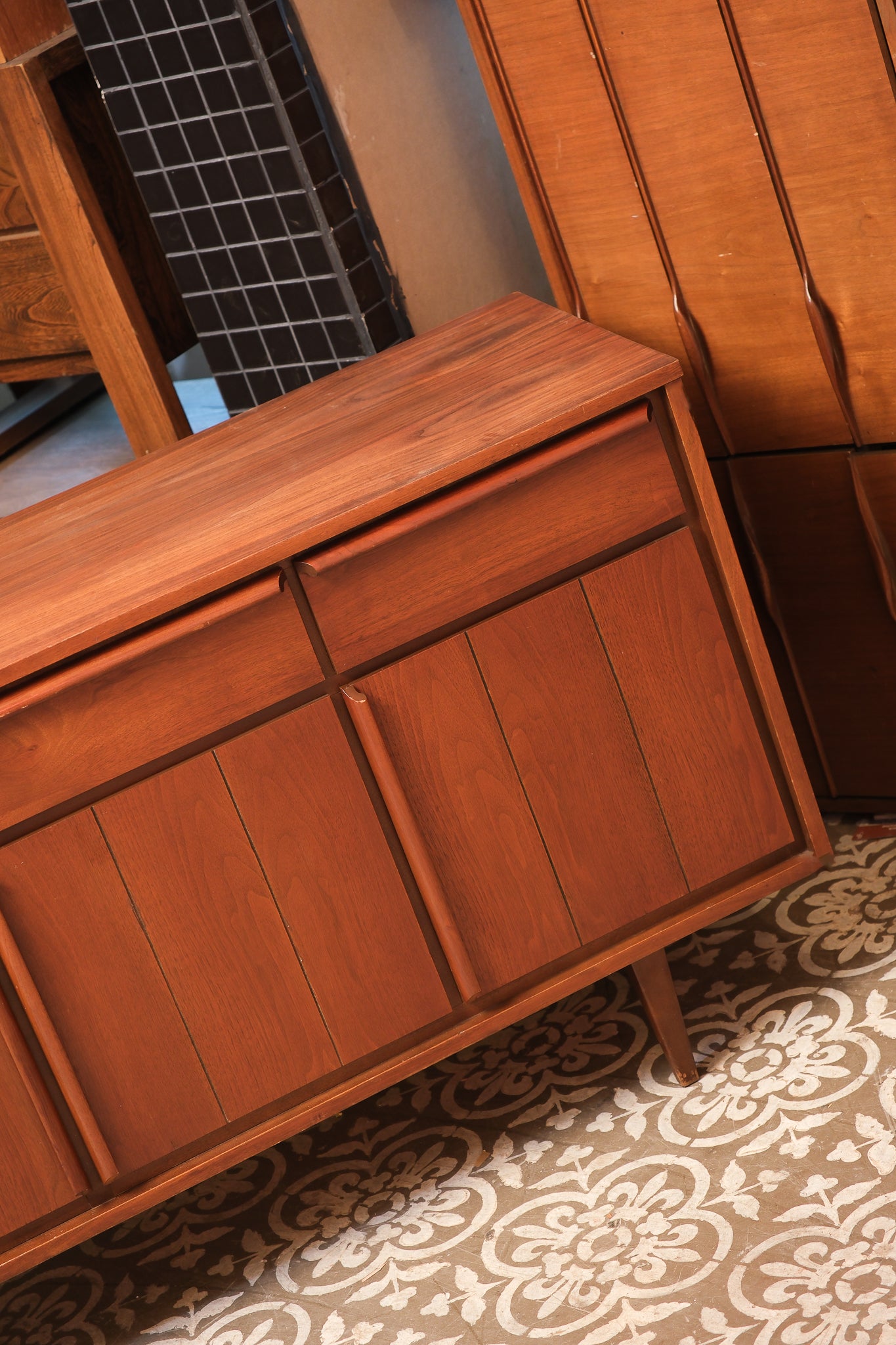 MCM Dark Walnut Credenza By HPL