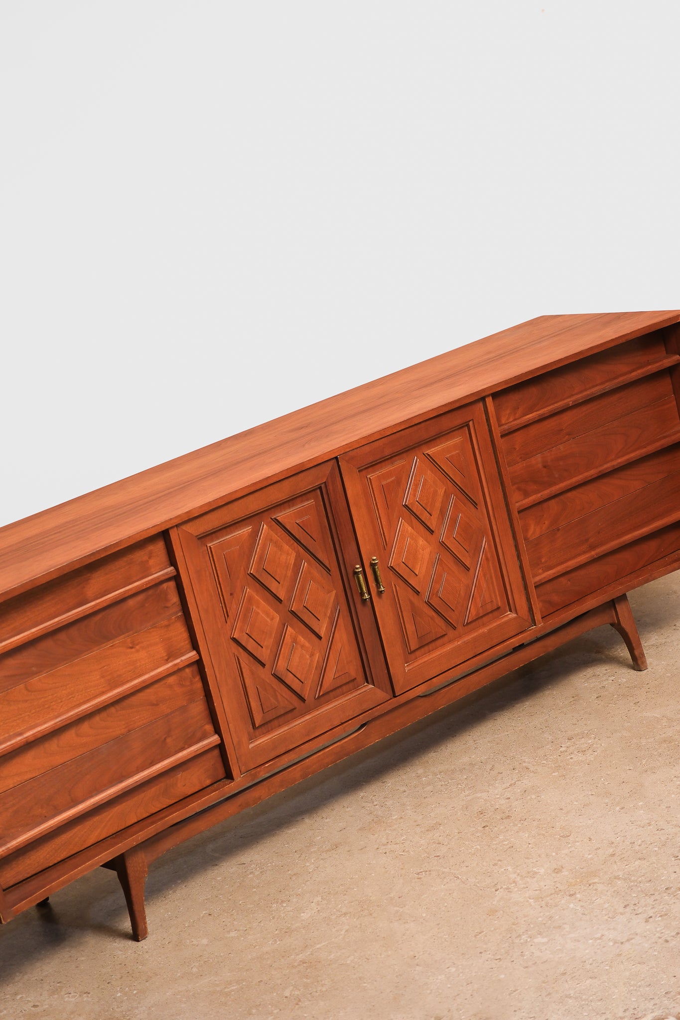 MCM Walnut Contemporary Wide Dresser