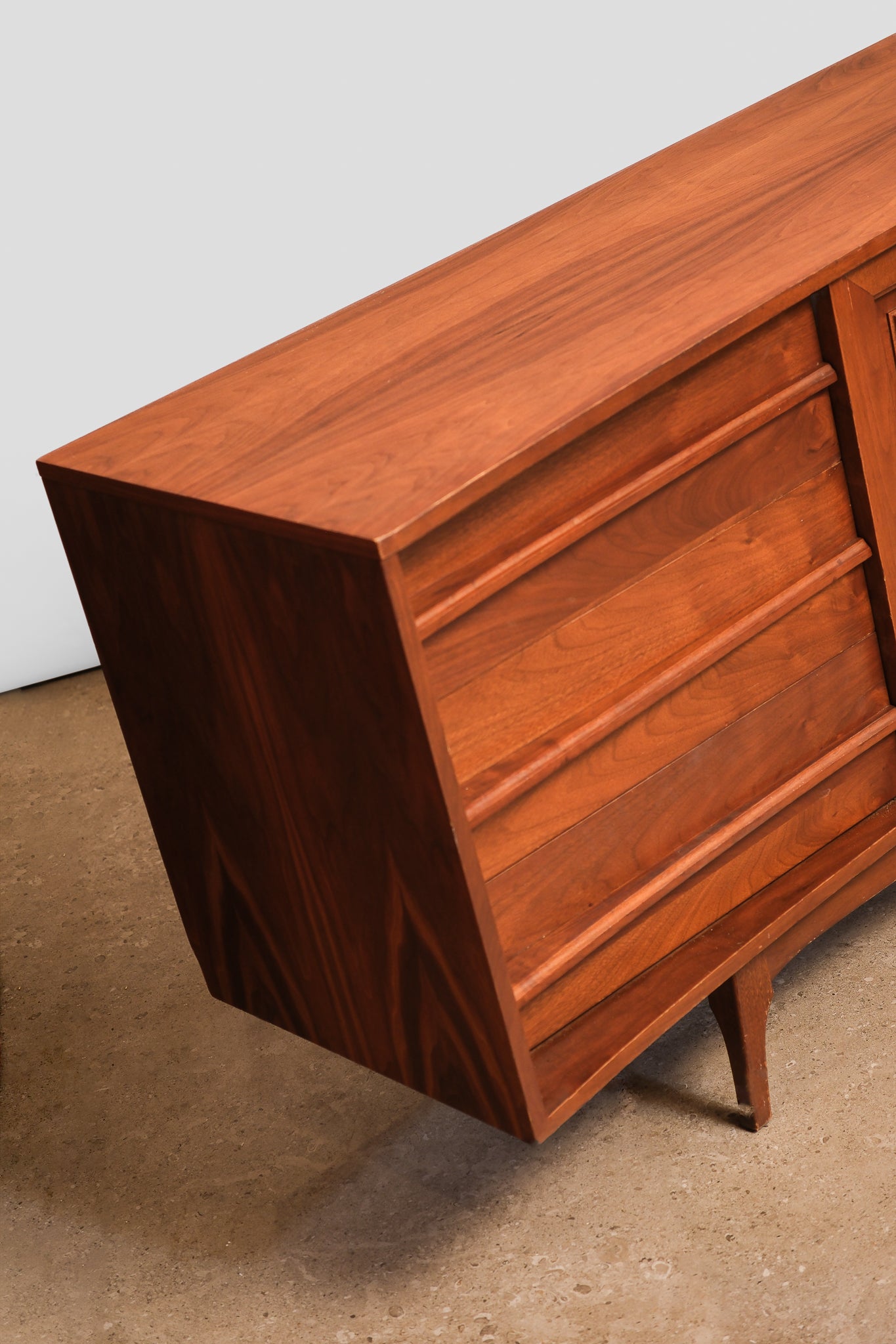 MCM Walnut Contemporary Wide Dresser