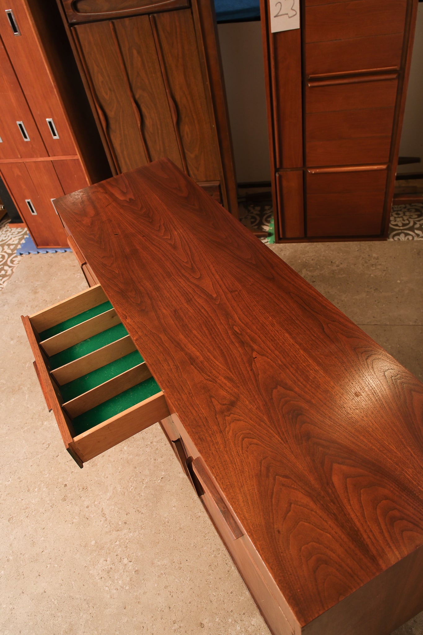 MCM Walnut Credenza