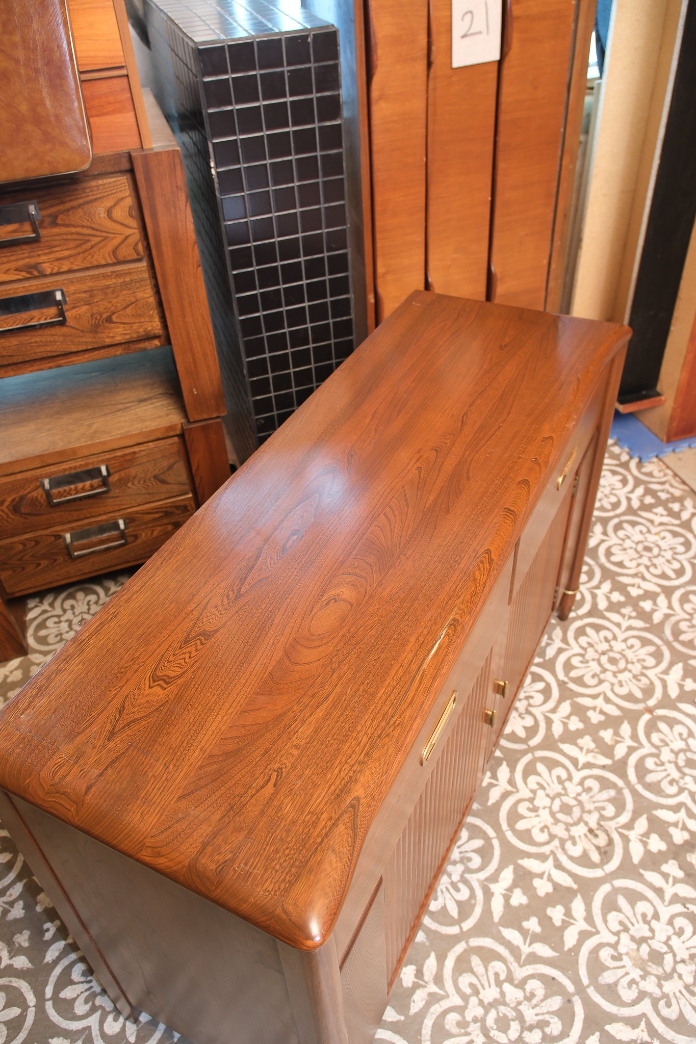 MCM Dark Walnut Credenza By Knetchel