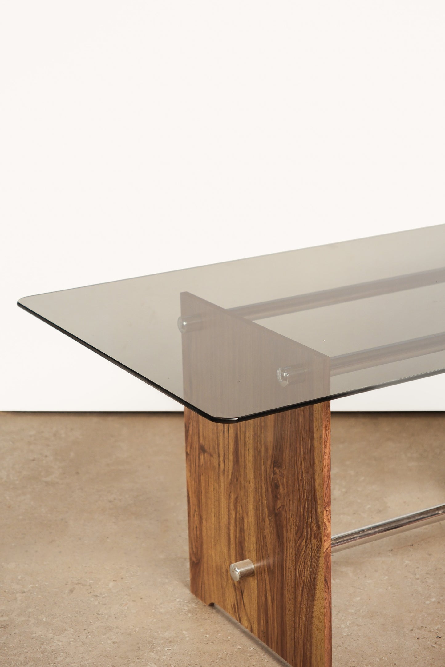 MCM Black Chrome Dining Table