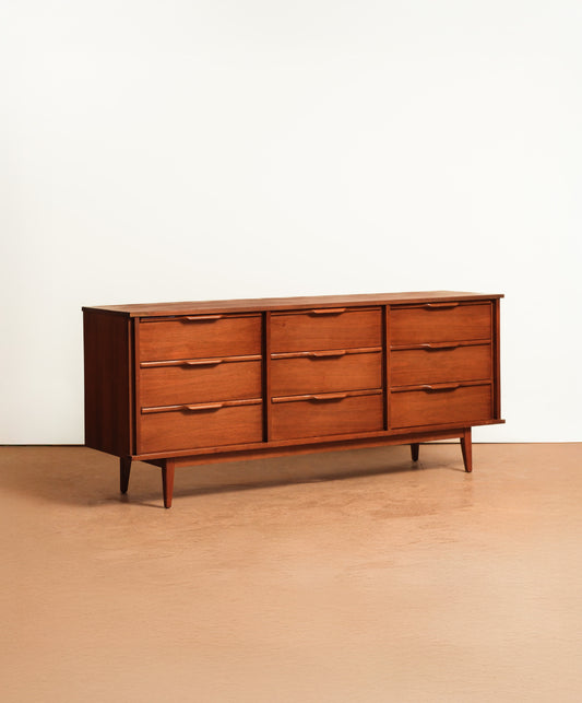 MCM Dark Walnut Wide Dresser