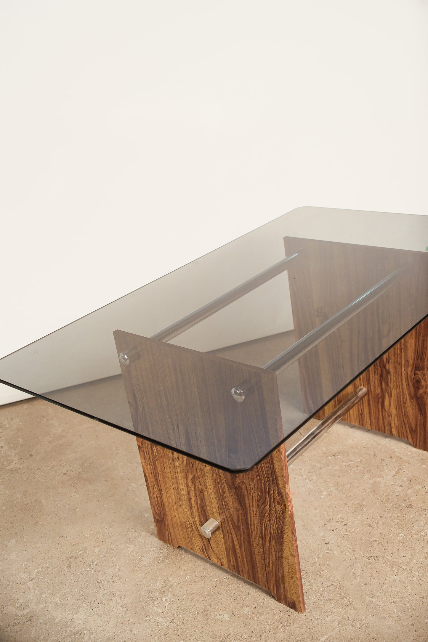 MCM Black Chrome Dining Table