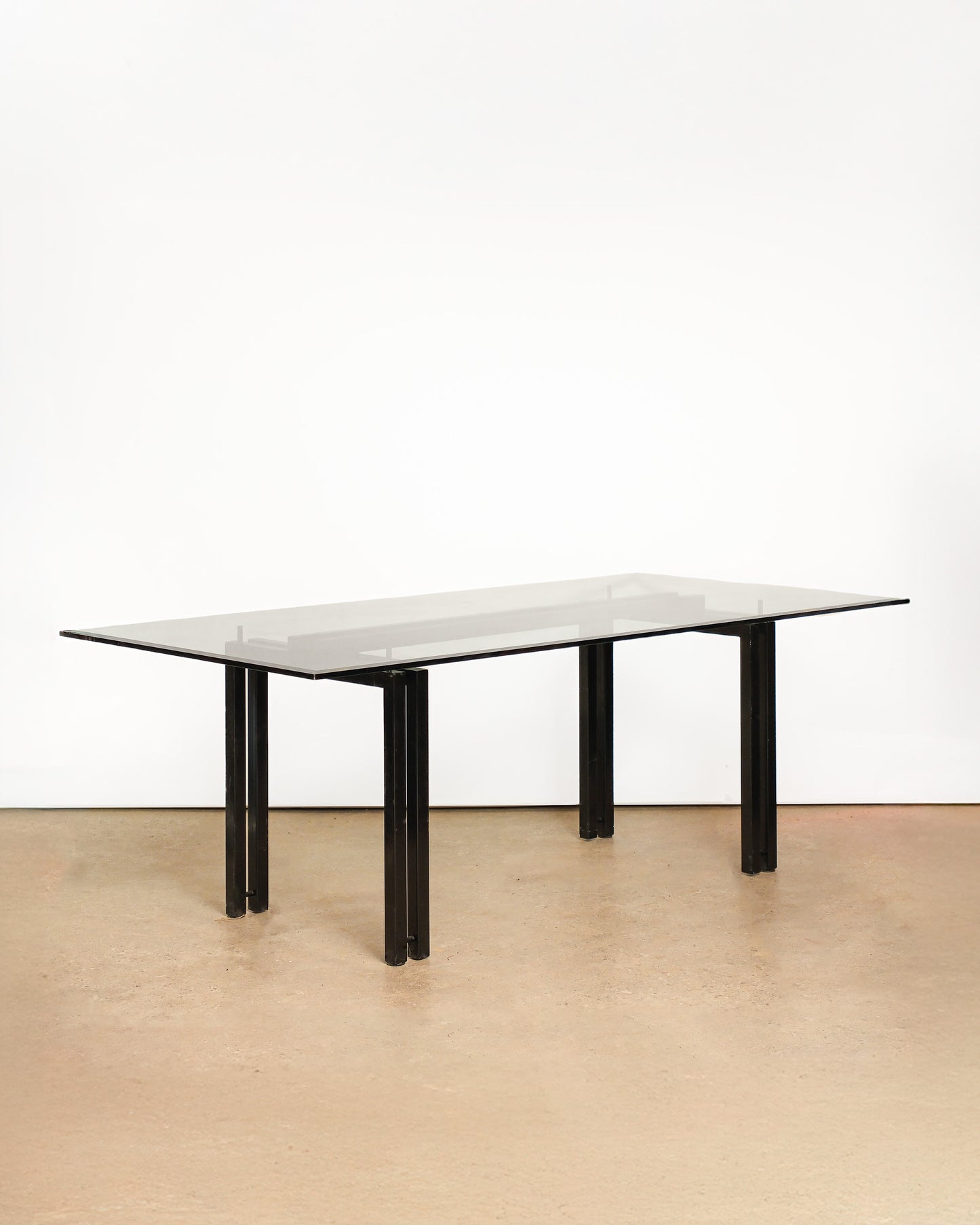 Postmodern Italian Black Lacquered Rare Dining Set