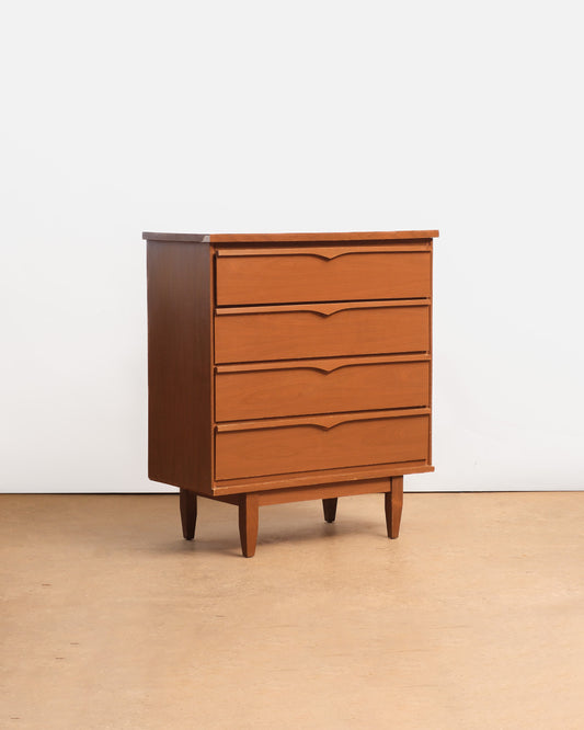 MCM Dark Walnut Tallboy Dresser