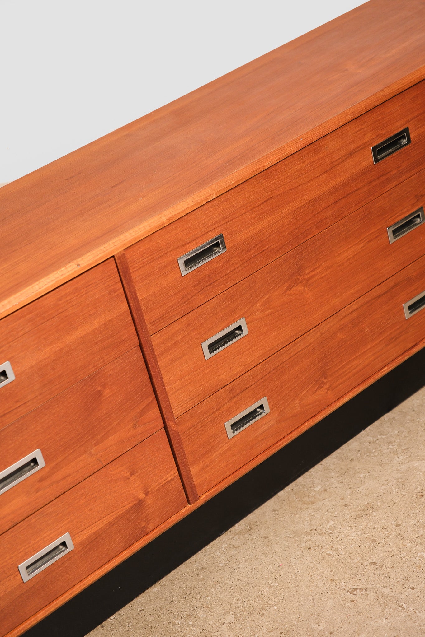 MCM Teak Black Base Contemporary Dresser