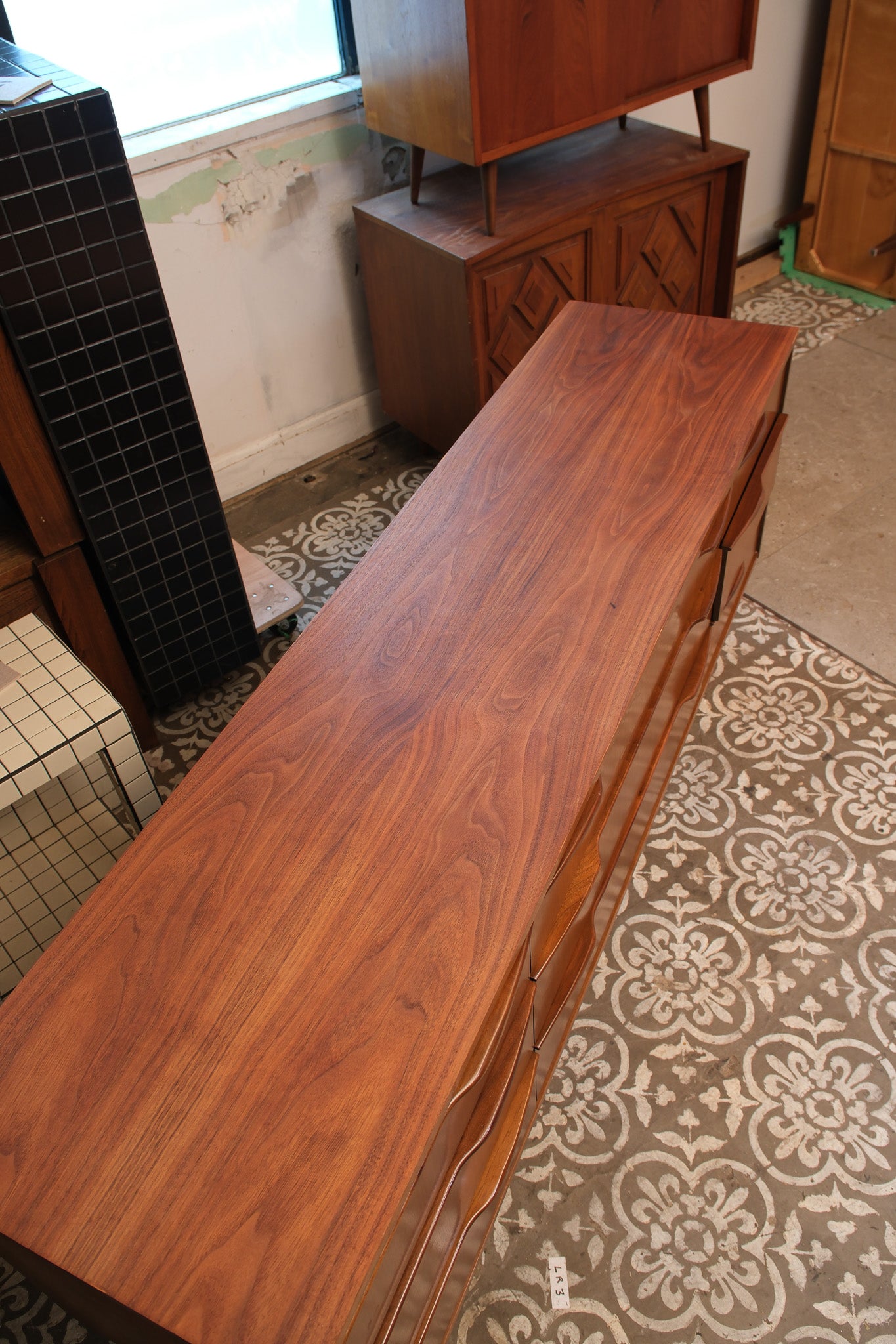 MCM Walnut Minimal Dresser