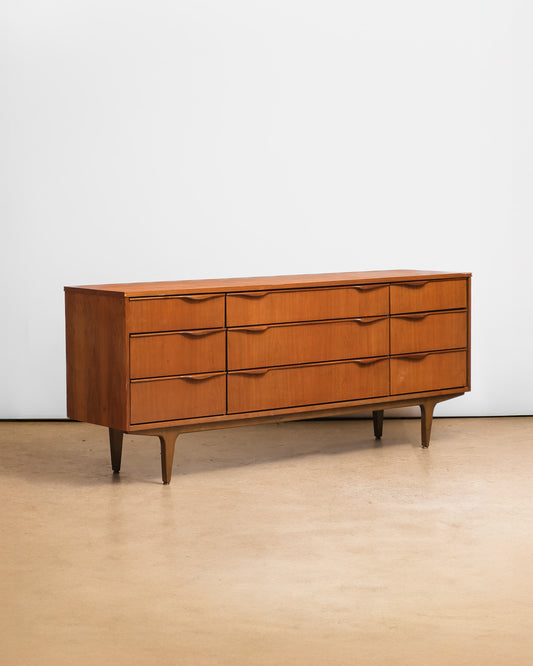 MCM Walnut Minimal Dresser