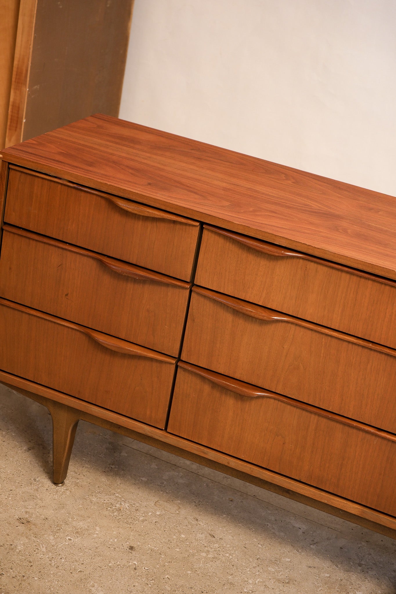 MCM Walnut Minimal Dresser