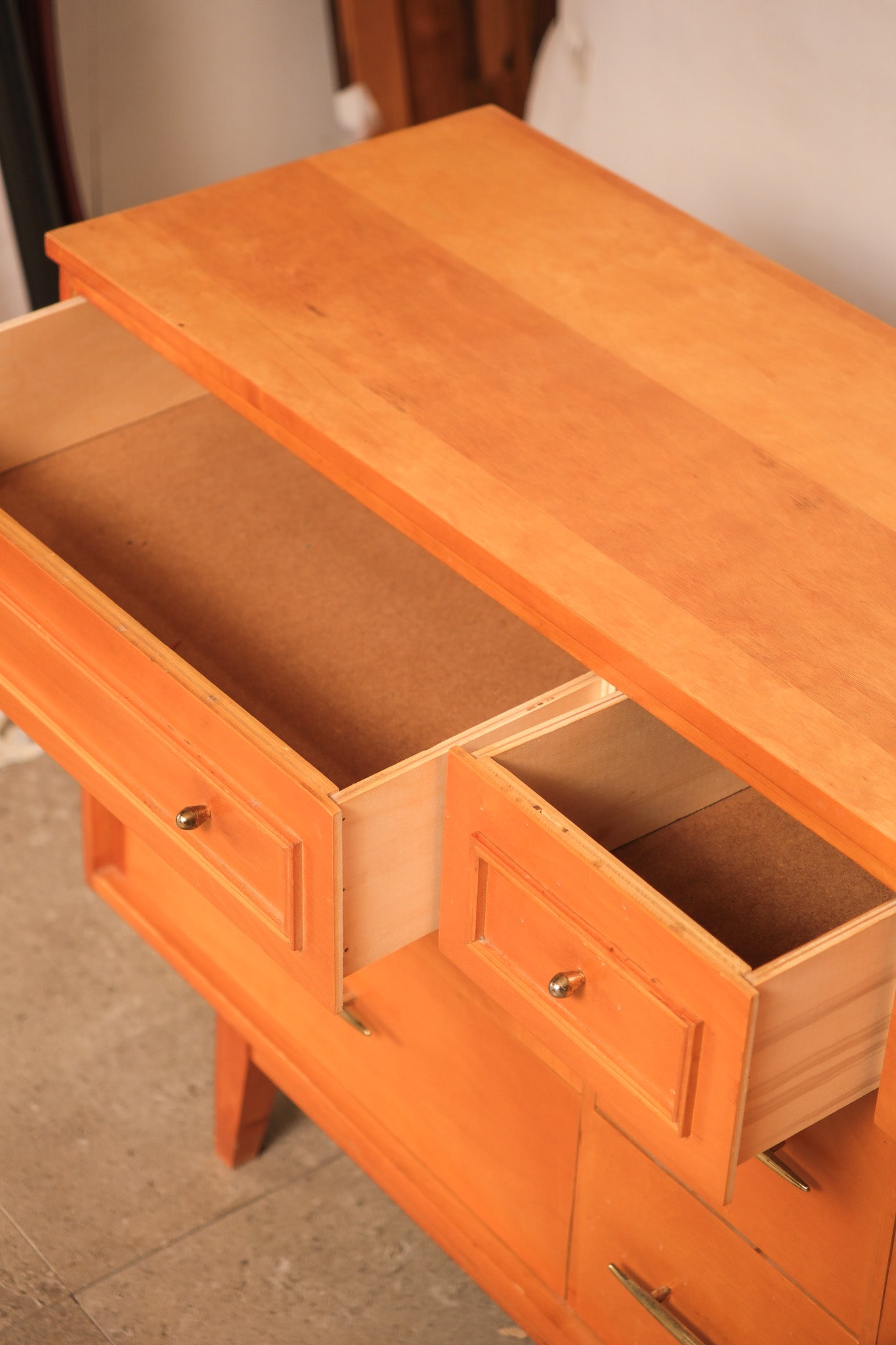 MCM Pine Wide Dresser