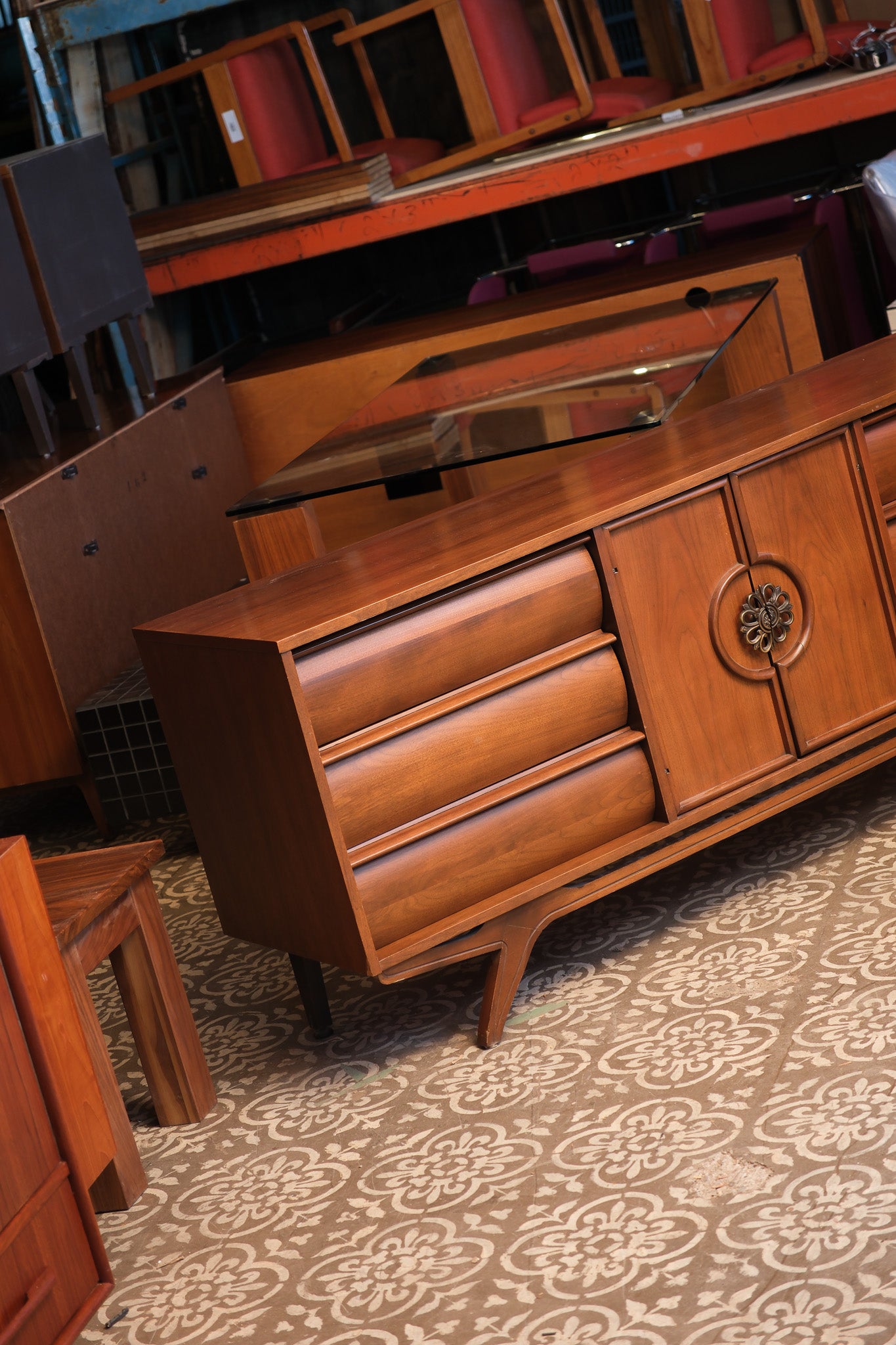 MCM Dark Walnut Wide Credenza