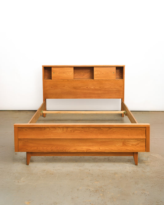 MCM Walnut Bed Frame By Pebblers
