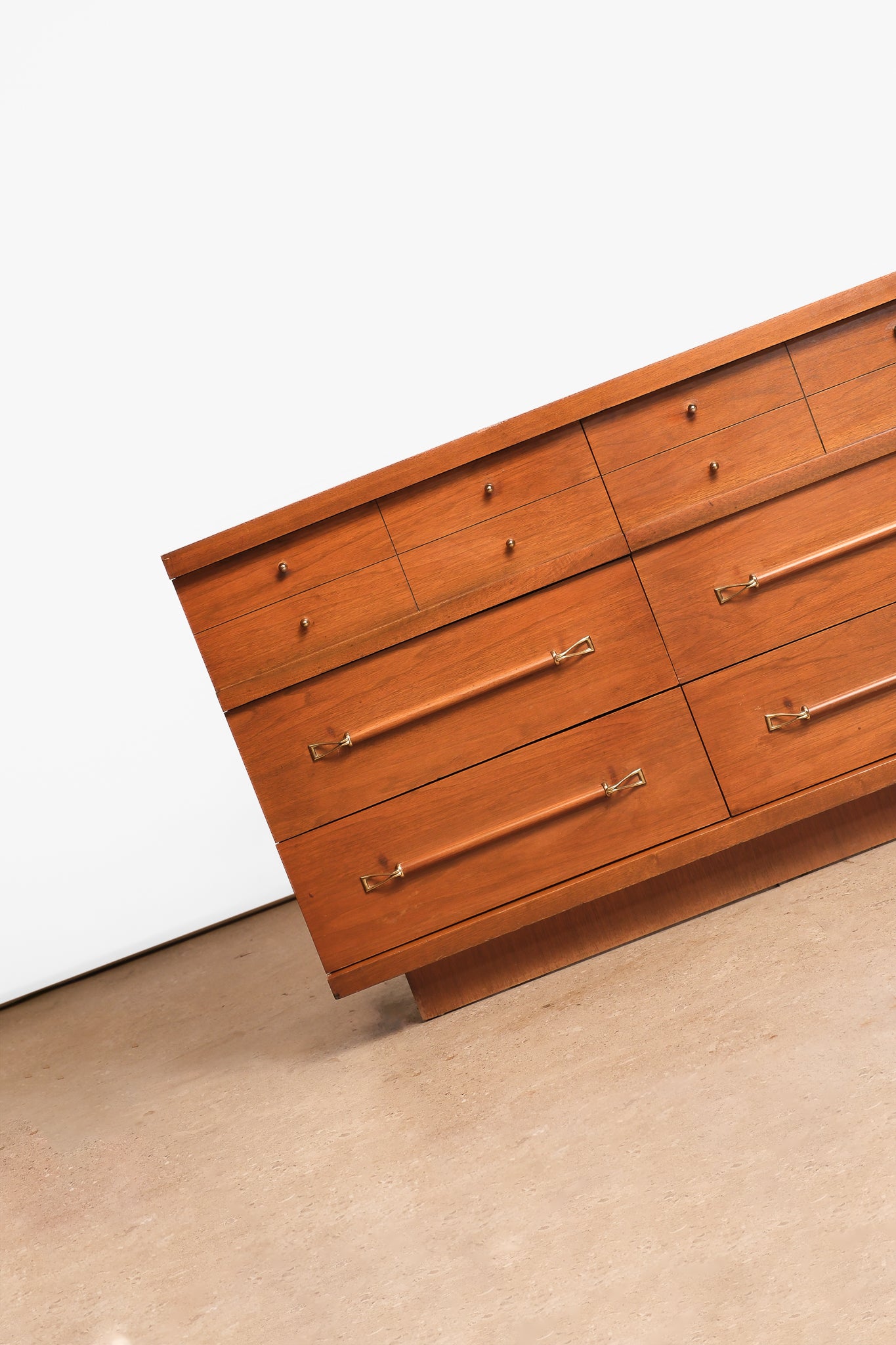 Mid Century Modern Walnut Wide Dresser