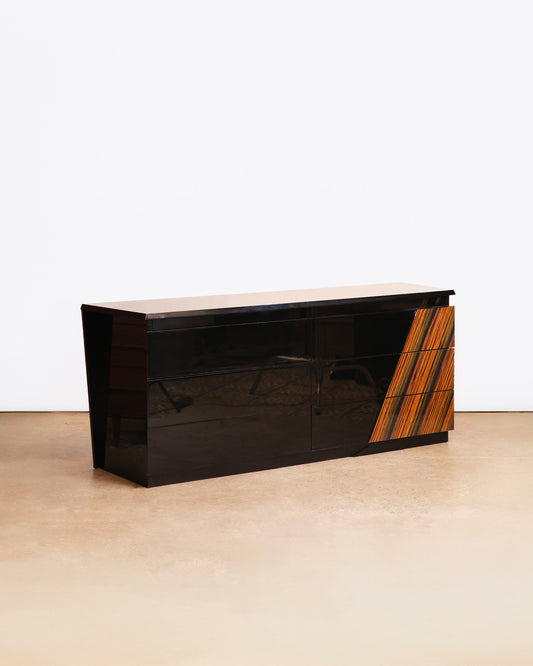 MCM Black Italian Wide Dresser