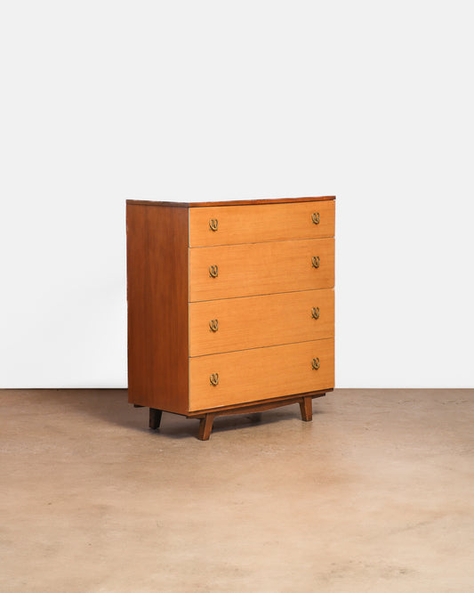 MCM Maple Tallboy Dresser