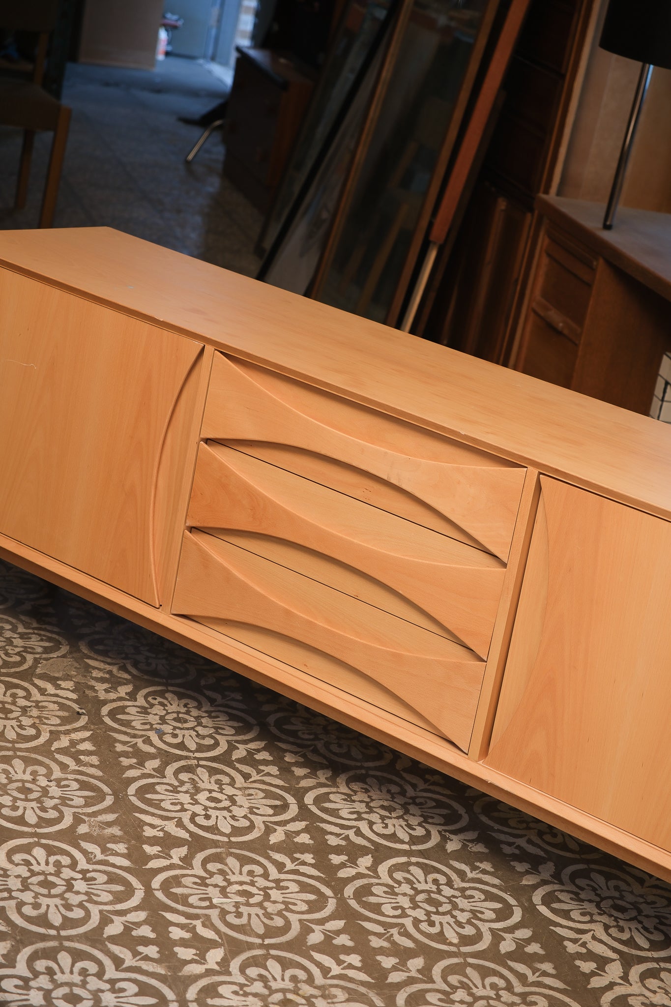 Solid Oak Credenza / Buffet By Edimass