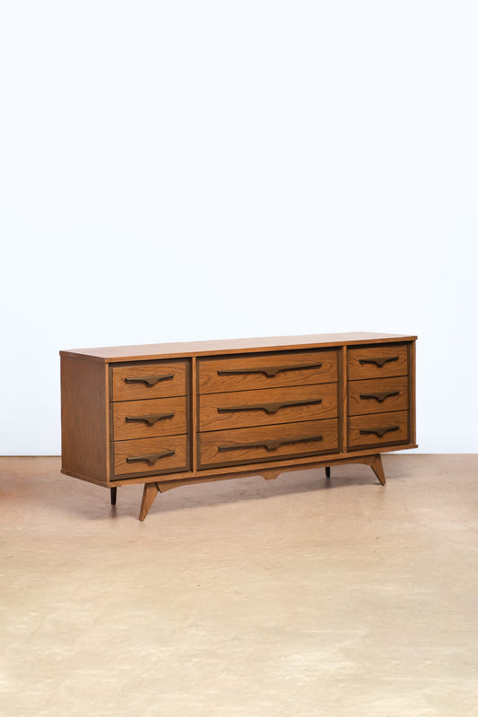 MCM Dark Walnut Wide Dresser