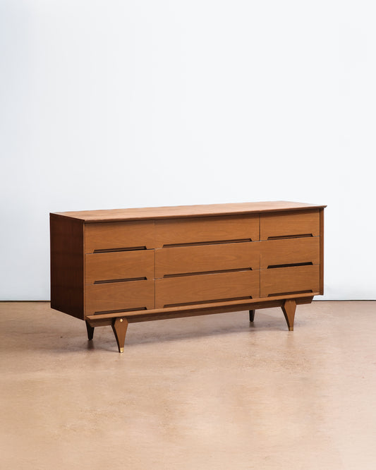 MCM Dark Walnut Wide Dresser