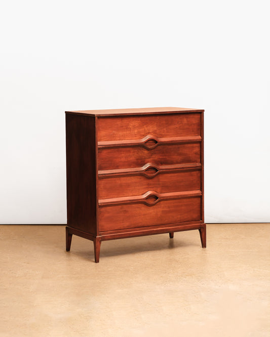 MCM Mahogany Tallboy Dresser