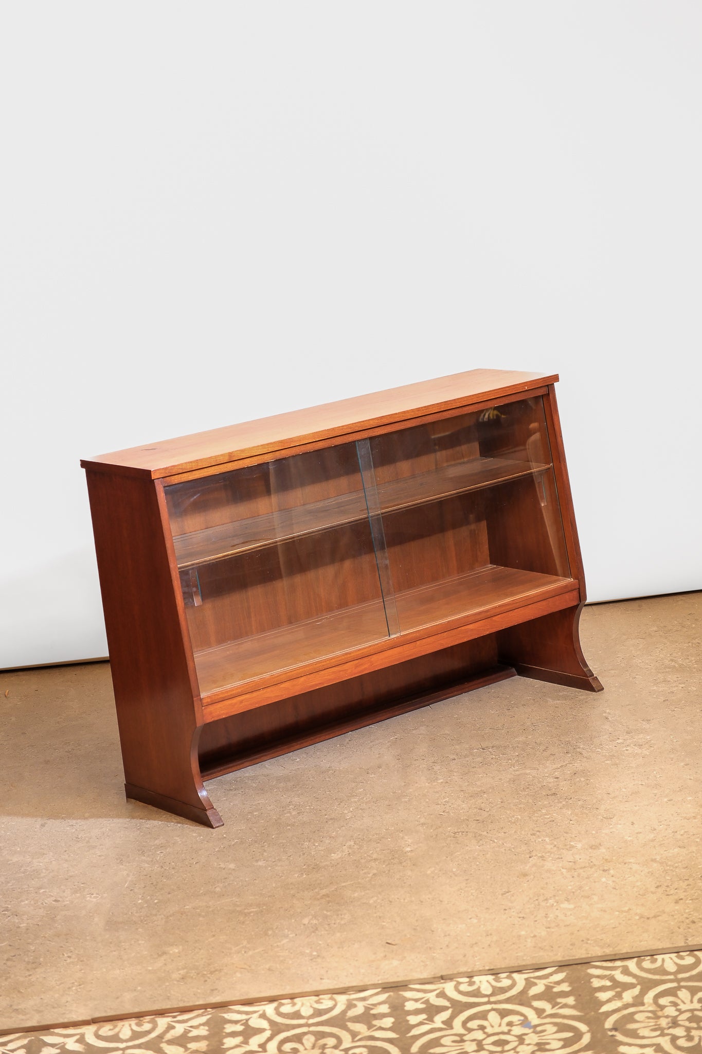 MCM Walnut Glass Cabinet By Knetchel