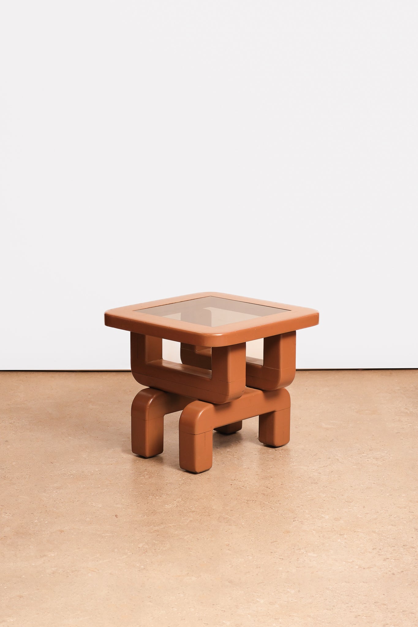 MCM Contemporary Glass Coffee Table Set