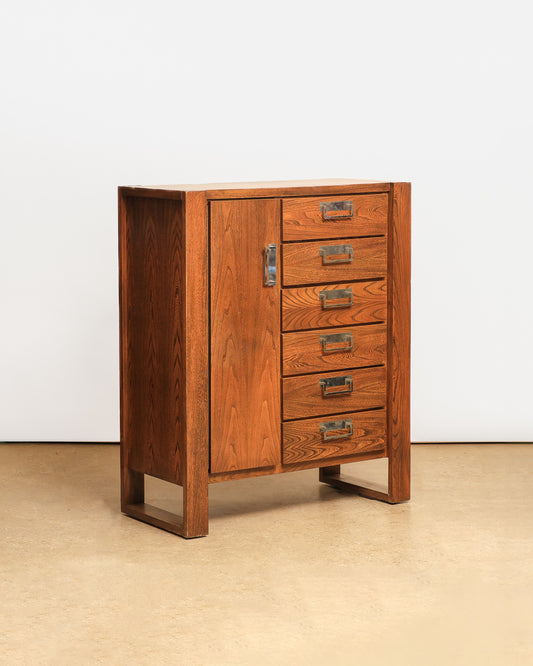 MCM Dark Walnut Tallboy Dresser By Princeville