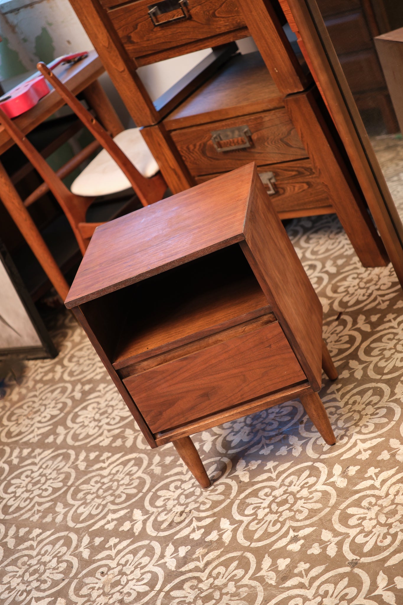 MCM Dark Walnut Nightstand
