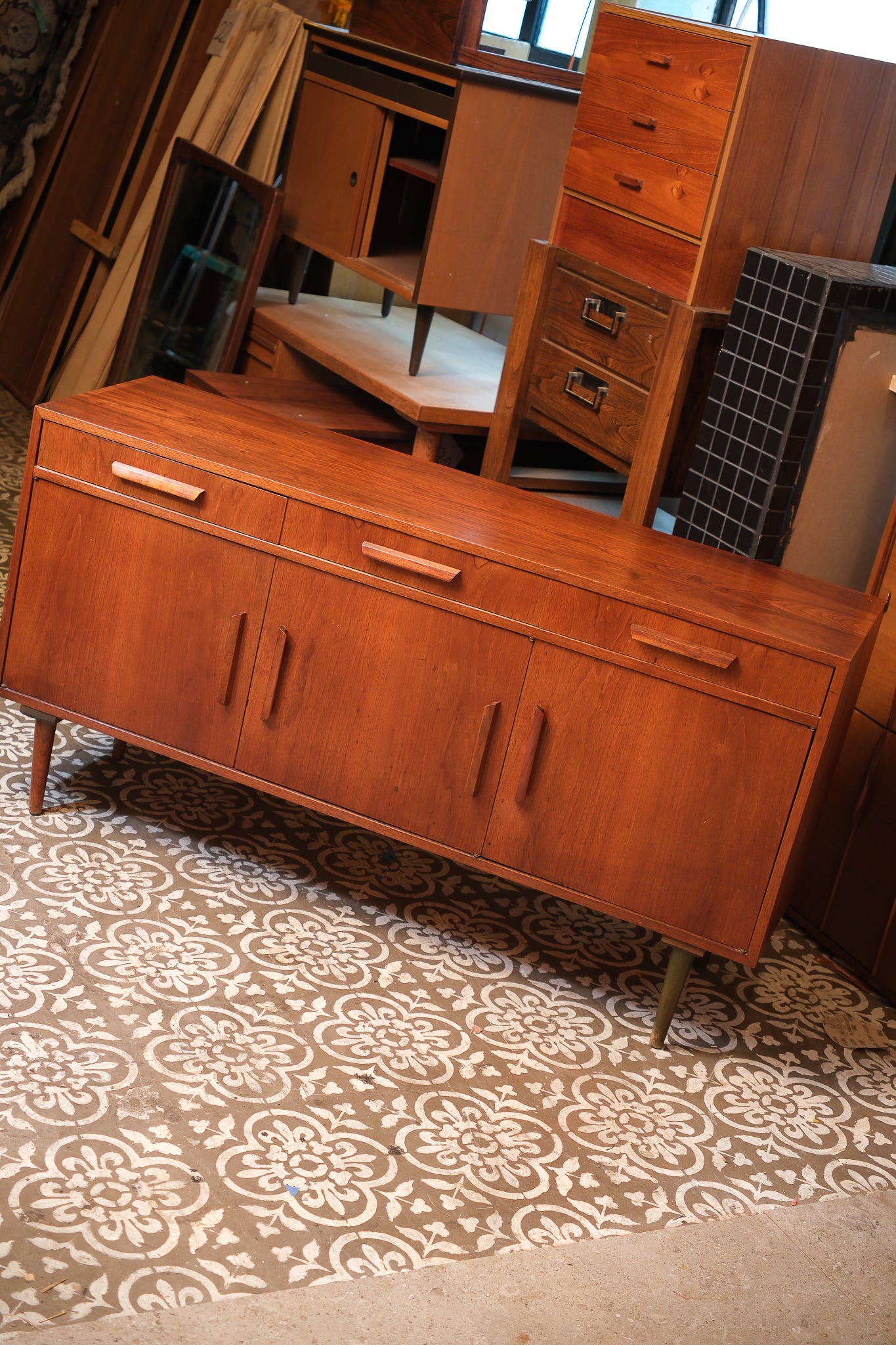 MCM Walnut Credenza