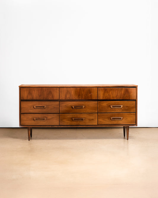 MCM Dark Walnut Dresser By VIC ART